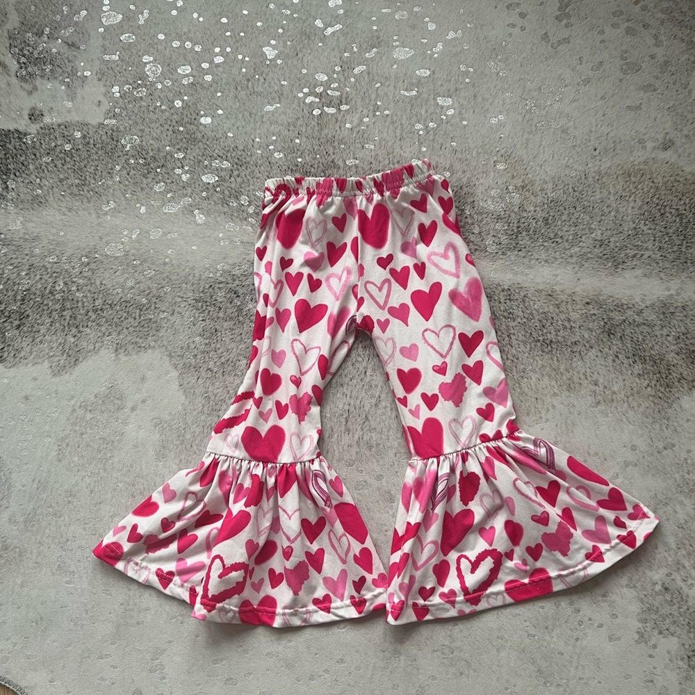 Valentines Toddler Flare leggings